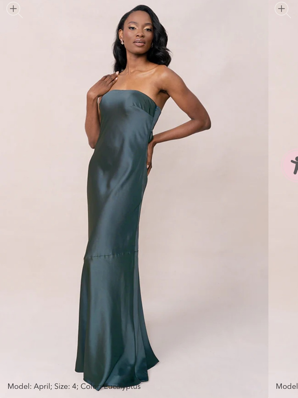 LEO satin revelry dress in olive